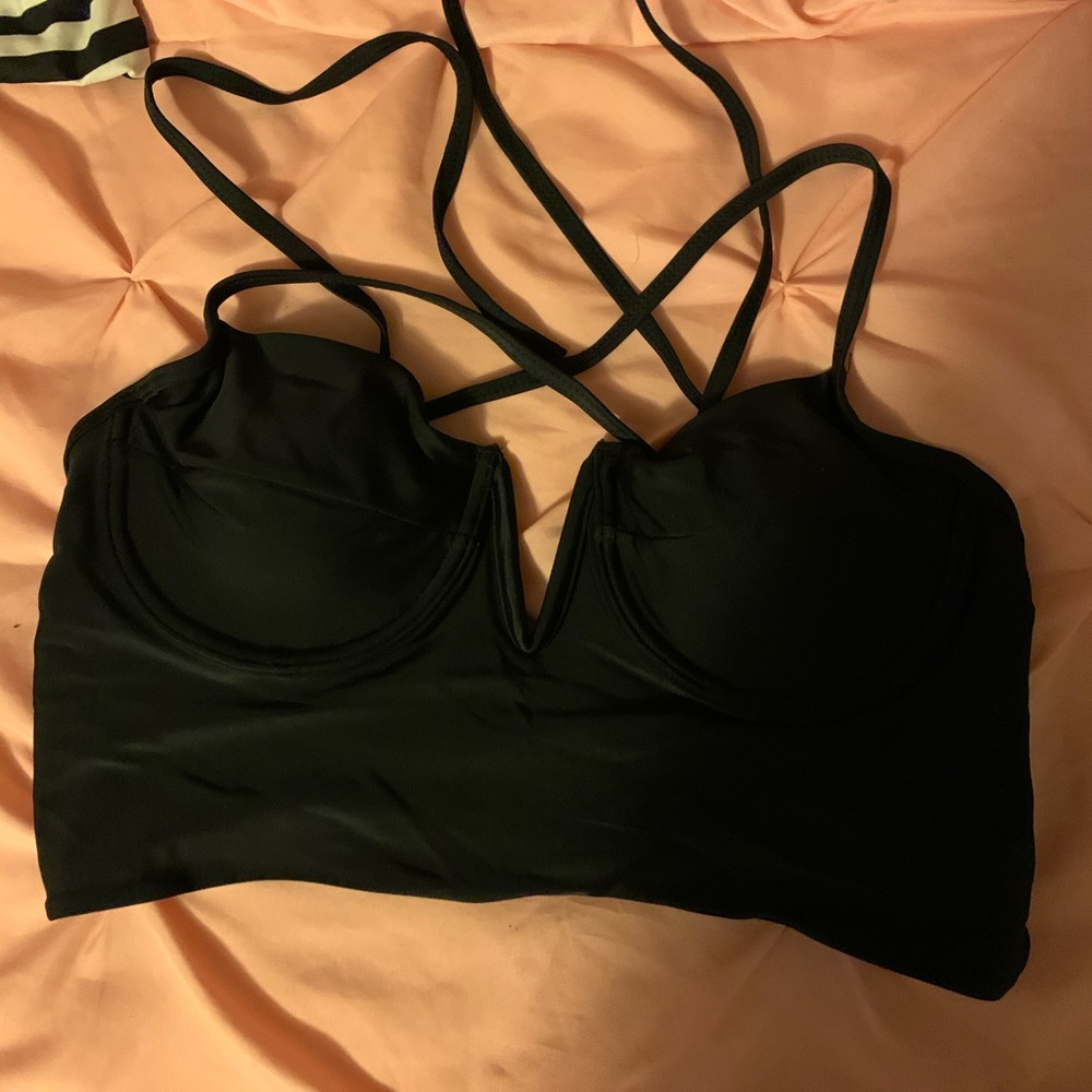 Zaful lace up bikini top